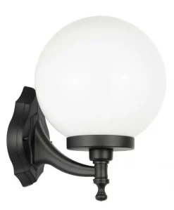 SU-MA Vintage Außenlampe Wand Kugelschirm IP43 blendarm* Außenwandleuchten|Feuchtraumleuchten