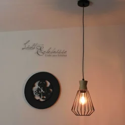 Rabalux Vintage Hängeleuchte E27 in Holz Optik für die Küche* Hängelampen|Esszimmer Lampen