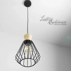 Rabalux Vintage Hängeleuchte E27 in Holz Optik für die Küche* Hängelampen|Esszimmer Lampen