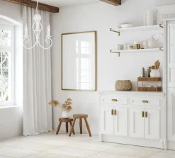 Sale Belis Vintage Kronleuchter Metall Weiß E14 B:36 cm Kerzen