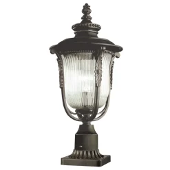 Elstead Vintage Lampe Außen Metall Riffelglas IP44 Garten