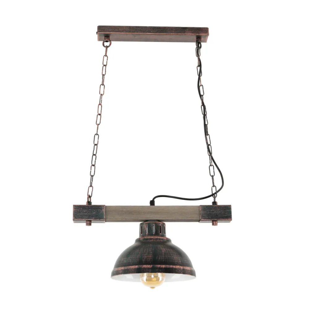 Outlet Luminex Vintage Lampe hängend HAKON Kupfer Antik Made in EU