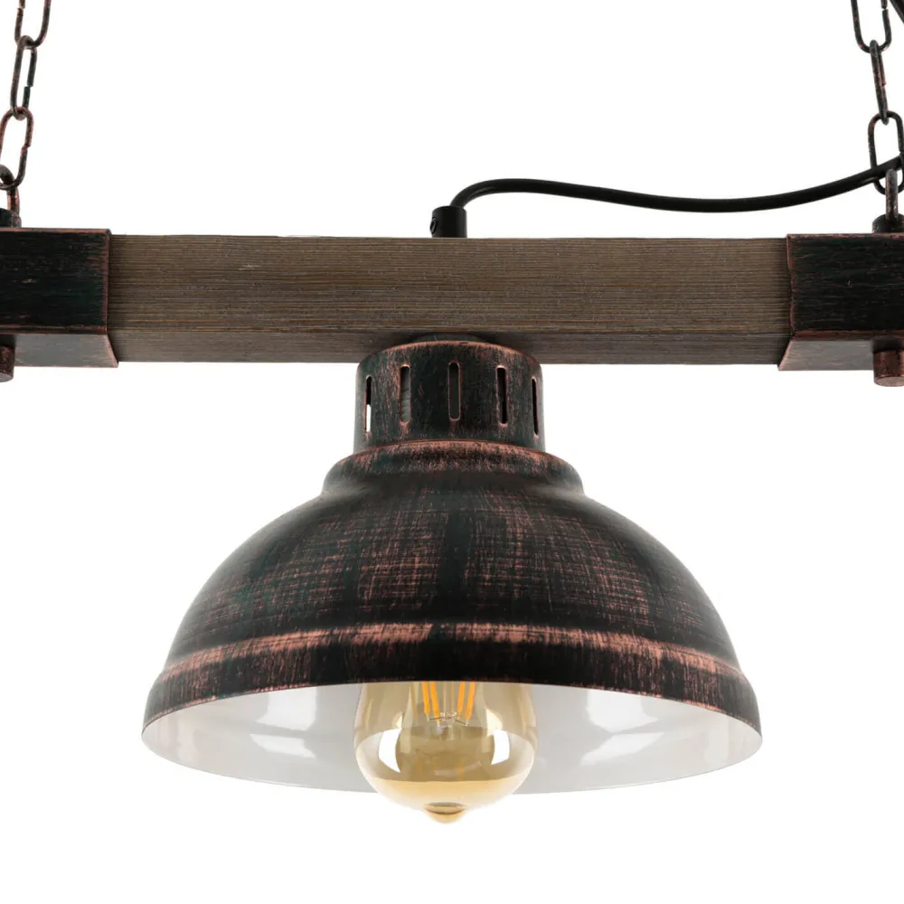 Outlet Luminex Vintage Lampe hängend HAKON Kupfer Antik Made in EU