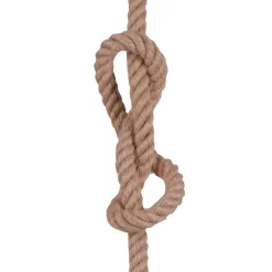 Clearance Just Light Vintage Pendelleuchte E27 bis 15 W Ø10 cm rund Tau Seil