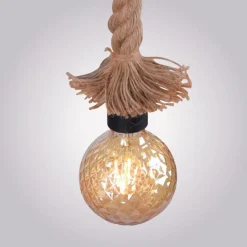 Just Light Vintage Stehleuchte E27 bis 15 W 150 cm Holz Tau Seil* Wohnzimmerlampen|Metall Lampen