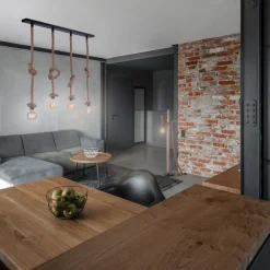 Just Light Vintage Stehleuchte E27 bis 15 W 150 cm Holz Tau Seil* Wohnzimmerlampen|Metall Lampen