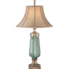 Elstead Vintage Tischlampe Keramik Grün Beige H:86cm* Tischlampen|Schlafzimmer Lampen