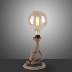 Hot Just Light Vintage Tischleuchte E27 bis 15 W 33 cm Tau Seil