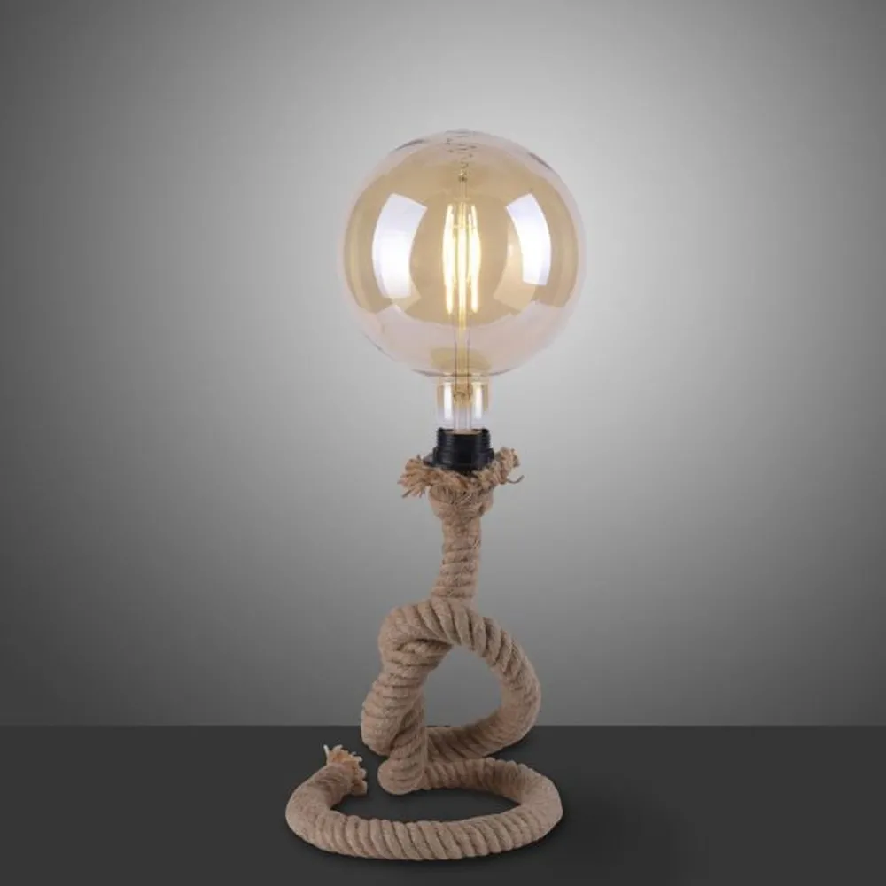 Hot Just Light Vintage Tischleuchte E27 bis 15 W 33 cm Tau Seil