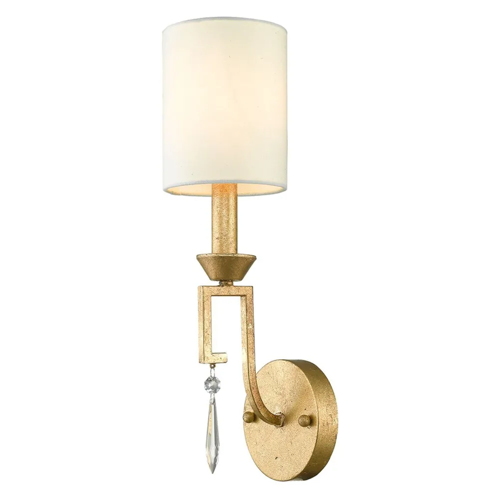 Elstead Vintage Wandlampe AIROSO Gold Weiß H:45cm Lampe* Wandleuchten|Lampen Aus Aller Welt