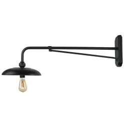Lido Vintage Wandlampe innen groß T:73cm Schwarz Aluminium* Wandleuchten|Küchenlampen