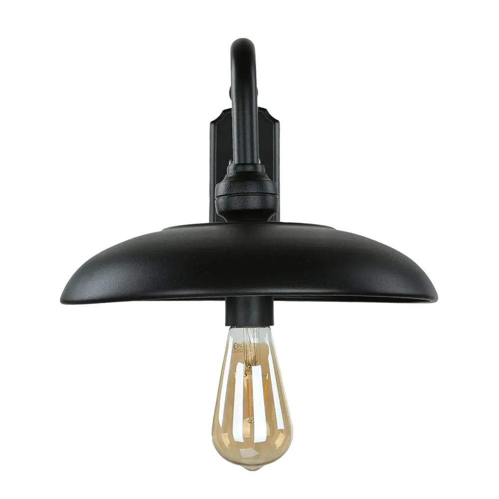 Lido Vintage Wandlampe innen groß T:73cm Schwarz Aluminium* Wandleuchten|Küchenlampen