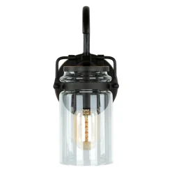 Clearance Elstead Vintage Wandleuchte Industrie Design Glas Schirm