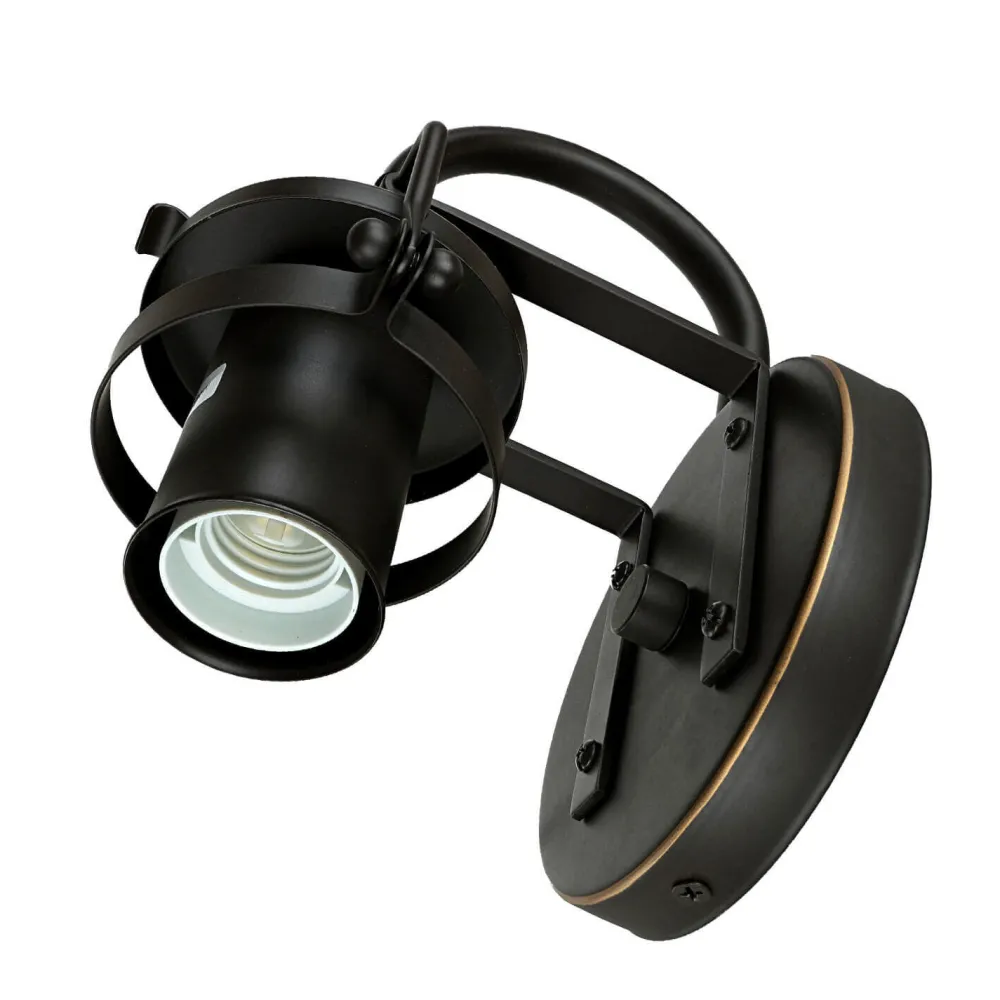 Clearance Elstead Vintage Wandleuchte Industrie Design Glas Schirm