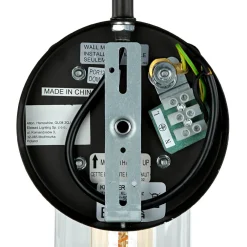 Clearance Elstead Vintage Wandleuchte Industrie Design Glas Schirm