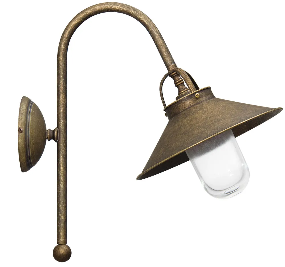 Sale Giovanni Battista Wand Außenleuchte aus Messing in Antik Bronze