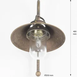 Sale Giovanni Battista Wand Außenleuchte aus Messing in Antik Bronze