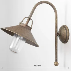 Sale Giovanni Battista Wand Außenleuchte aus Messing in Antik Bronze