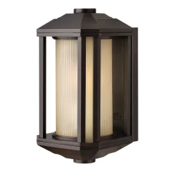 Elstead Wand Außenleuchte klein H: 29,2 cm Alu Glas E27 IP44 Retro* Außenwandleuchten|Retro Lampen