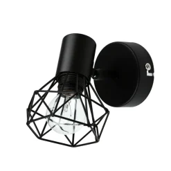 Easylight Wand Spot Metall Retro verstellbar in Schwarz E14* Moderne Lampen|Küchenlampen