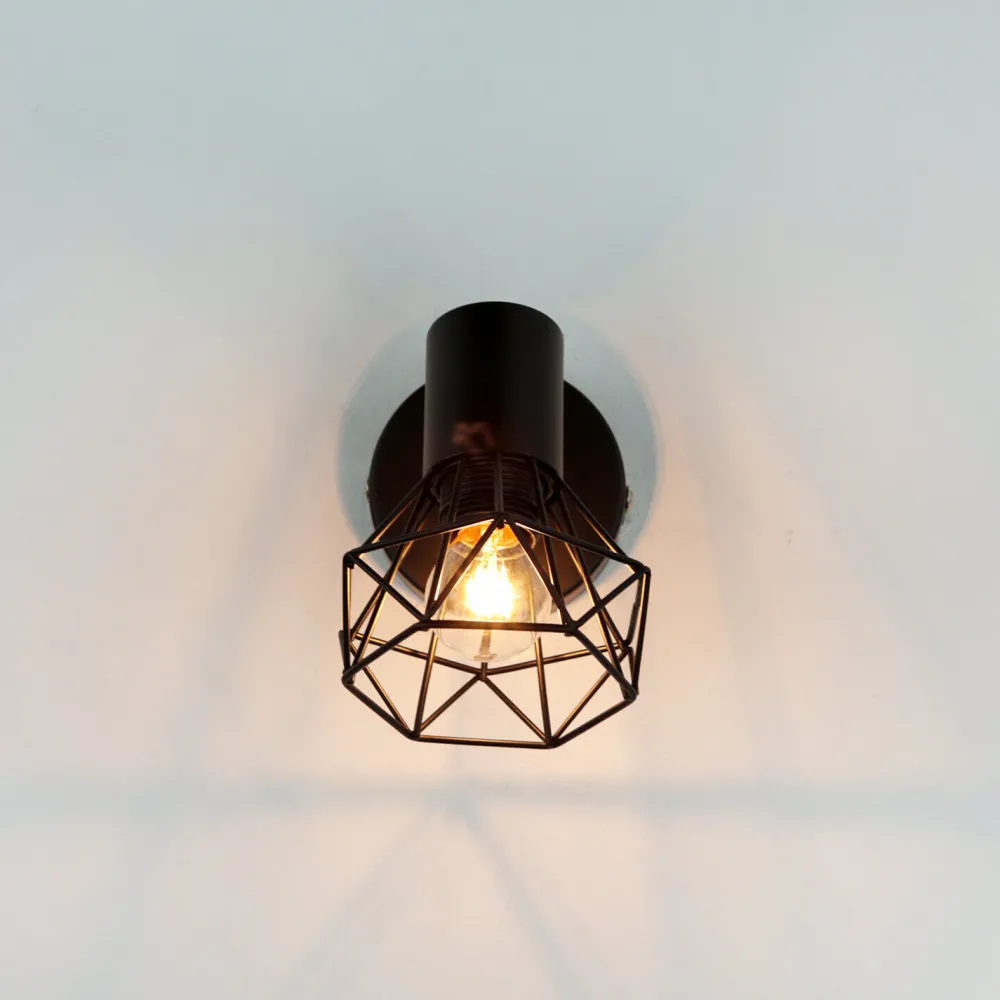 Easylight Wand Spot Metall Retro verstellbar in Schwarz E14* Moderne Lampen|Küchenlampen