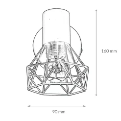 Easylight Wand Spot Metall Retro verstellbar in Schwarz E14* Moderne Lampen|Küchenlampen