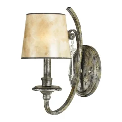 Elstead Wandlampe ANABELL 6 Blattsilber Micaglas Lampe* Wandleuchten|Designerlampen