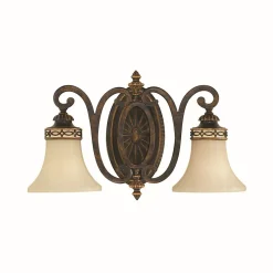 Best Elstead Wandlampe ANABELL 1 Braun 2xE27 Landhaus Leuchte