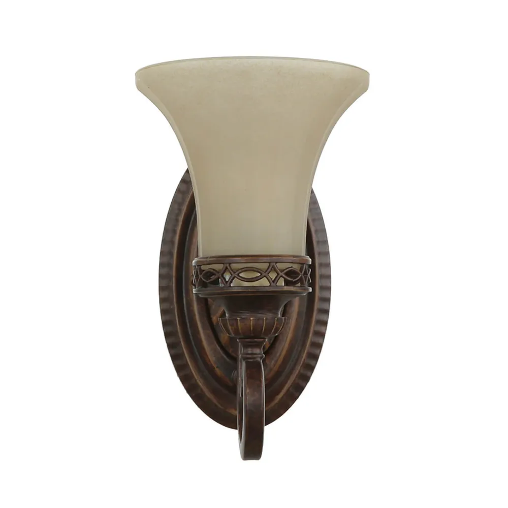 Elstead Wandlampe ANABELL 1 in Braun B:16cm Landhaus Lampe* Glaslampen|Designerlampen