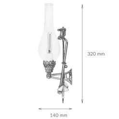 Online Laura Suardi Wandlampe ANCORA Chrom Messing Maritim Badezimmer