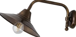 Lido Wandlampe Antik echtes Messing rostfrei Ø26cm E27* Wandleuchten|Küchenlampen