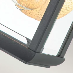 Best Elstead Wandlampe außen Aluminium Glas H: 30,5 cm IP44 E27 Grau