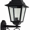 Lido Wandlampe Außen Aluminium IP44 Schwarz Rustikal* Außenwandleuchten|Rustikale Lampen