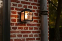 Outlet Eco-Light Wandlampe außen Aluminium E27 IP54 H:17,5 cm Schwarz