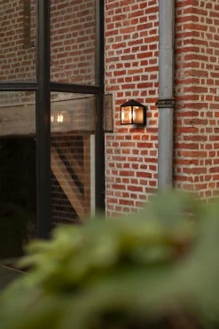 Outlet Eco-Light Wandlampe außen Aluminium E27 IP54 H:17,5 cm Schwarz