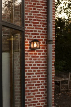 Outlet Eco-Light Wandlampe außen Aluminium E27 IP54 H:17,5 cm Schwarz