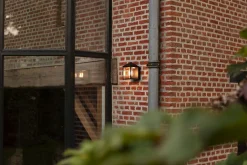 Outlet Eco-Light Wandlampe außen Aluminium E27 IP54 H:17,5 cm Schwarz