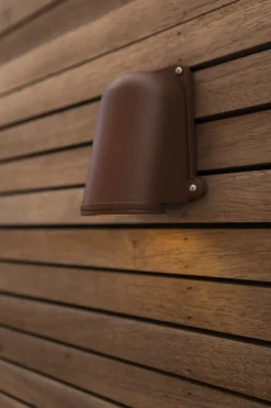 Eco-Light Wandlampe Außen Aluminium GU10 IP54 H:14,6 cm Rostbraun* Metall Lampen|Vintage Lampen