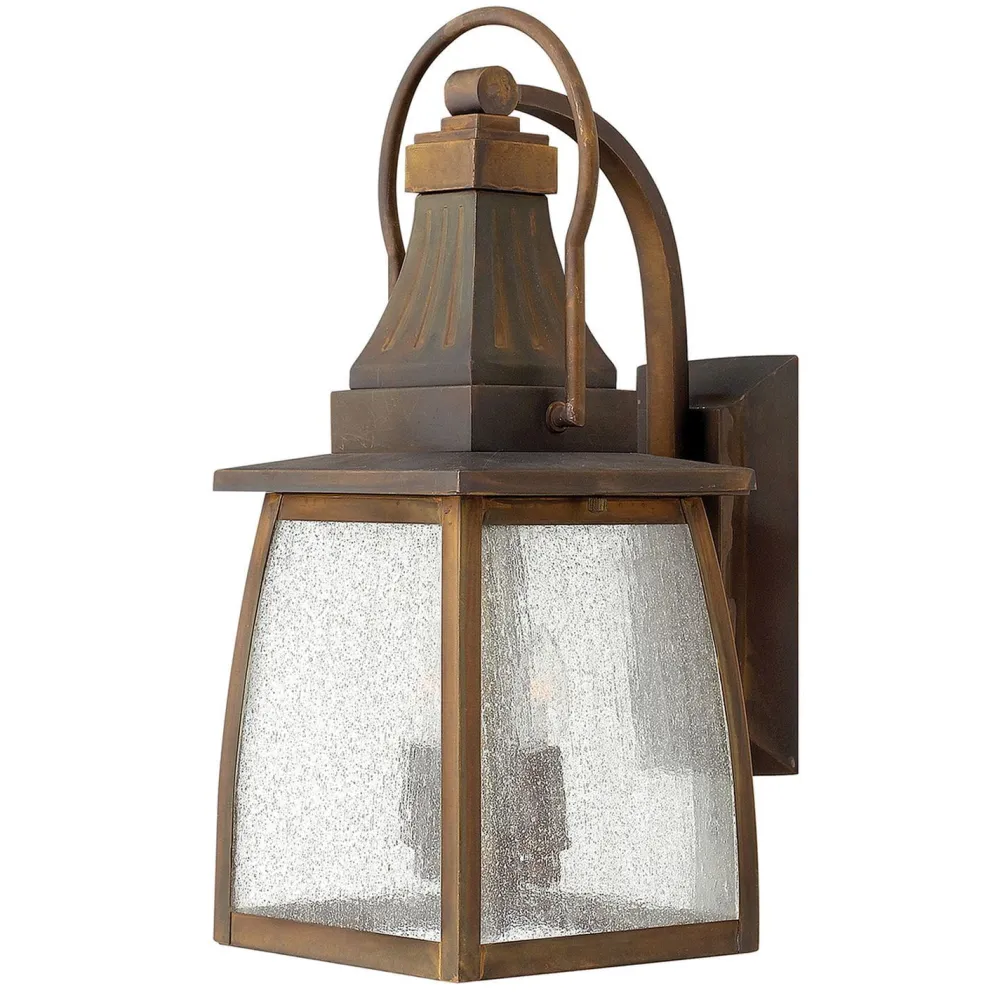 Elstead Wandlampe Außen Braun Echt-Messing Hof Haus MAINE* Außenwandleuchten|Rustikale Lampen