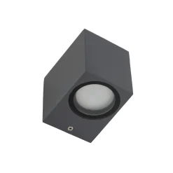 TK Lighting Wandlampe außen Downlight Grau Metall IP44 GU10 H:8 cm* Metall Lampen|Feuchtraumleuchten