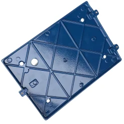 Discount Lido Wandlampe außen E27 IP64 Messing Glas H: 22 cm Blau