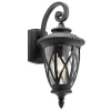 Outlet Elstead Wandlampe außen E27 IP44 Schwarz Haus Terrasse Glas