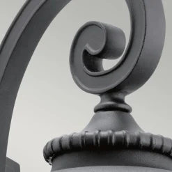 Outlet Elstead Wandlampe außen E27 IP44 Schwarz Haus Terrasse Glas