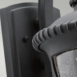 Outlet Elstead Wandlampe außen E27 IP44 Schwarz Haus Terrasse Glas