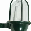 Best Lido Wandlampe außen Glas Messing E27 IP64 22 cm hoch Grün