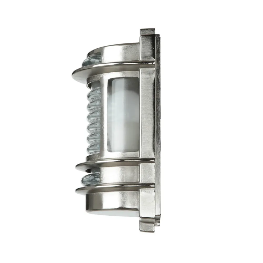 Hot Lido Wandlampe Außen Glas Messing in Nickel Maritim IP64
