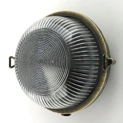 Hot Andromeda Wandlampe außen Glas Messing E27 IP64 rund D: 17,5 cm