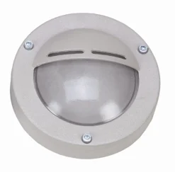 Hot Lido Wandlampe außen Grau Echt-Messing Glas D: 14 cm IP64 G9