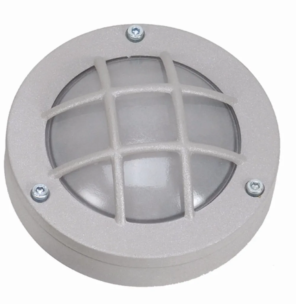 Lido Wandlampe außen Grau Echt-Messing rund D: 14 cm IP64* Außenwandleuchten|Feuchtraumleuchten