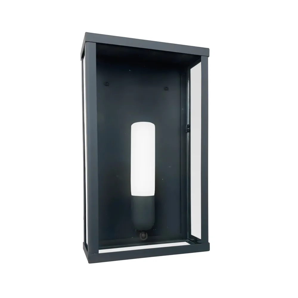 Giovanni Battista Wandlampe außen H: 36 cm IP43 E27 in Bronze aus Eisen Glas* Außenwandleuchten|Moderne Außenleuchten